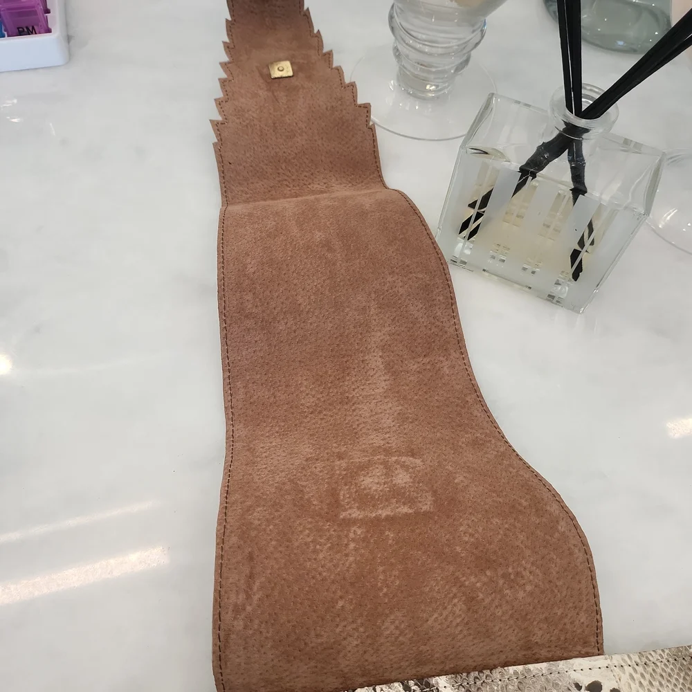 Snakeskin/ Leather Clutch Bag - Picture 9 of 9
